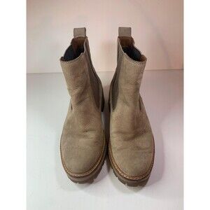 Timberland Courmayeur Valley Chelsea Boots Womens 8.5 Taupe Gray Leather Lugs